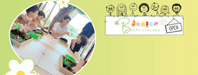 Bahar Teacher Junior ingilzce oyun grubu etkinlik temalı banner